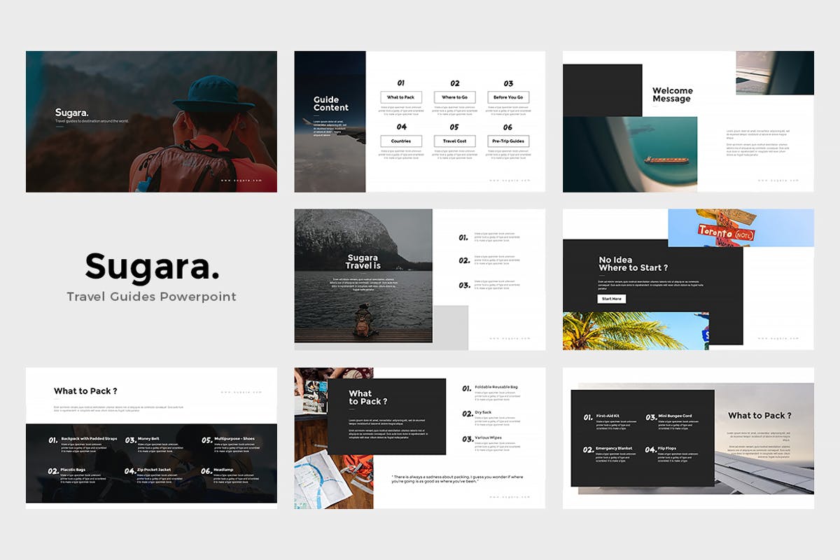 Sugara : Travel Guides Powerpoint Template