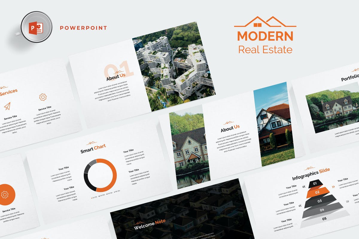 Modern Real Estate Powerpoint Template