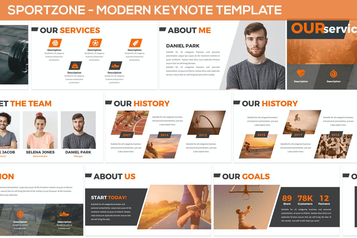 Sportzone - Modern Keynote Template